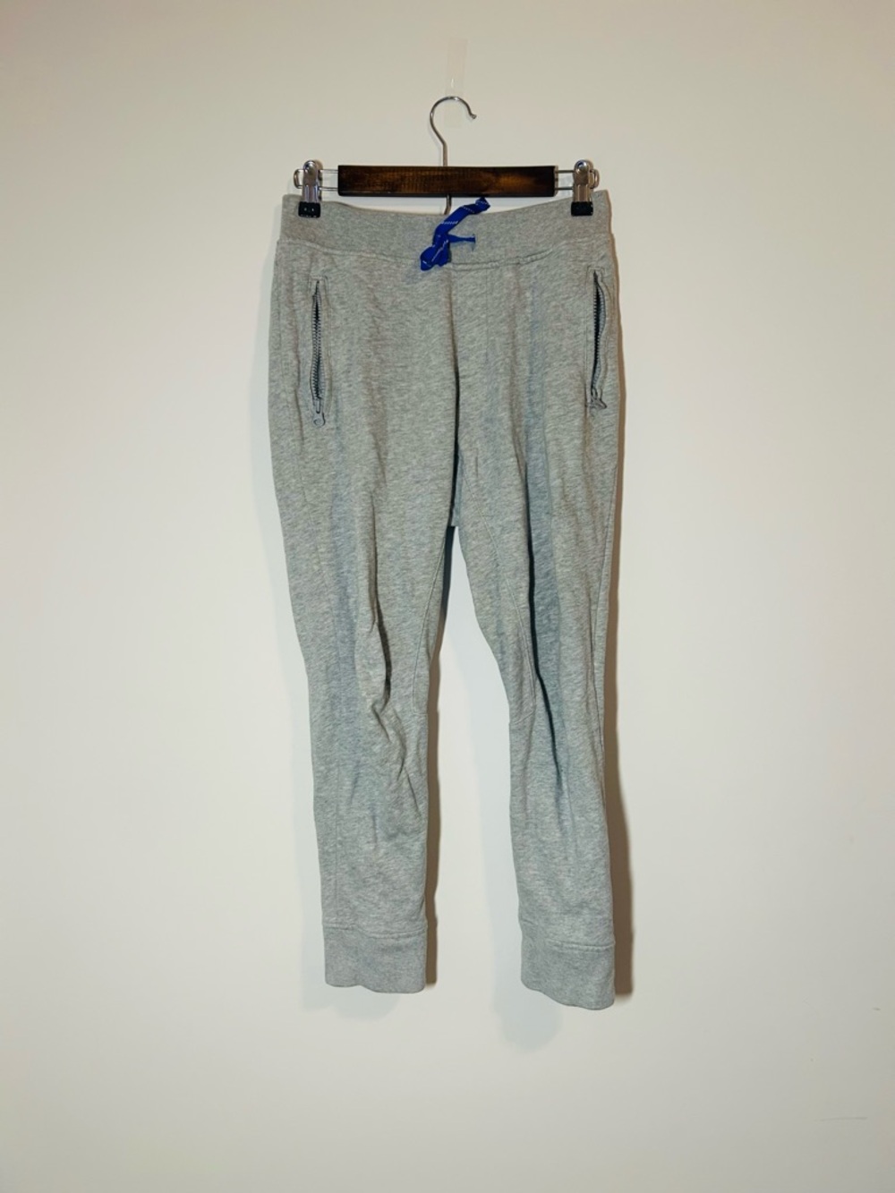 Crewcuts Light Gray Jogger Sweatpants with Blue Drawcord